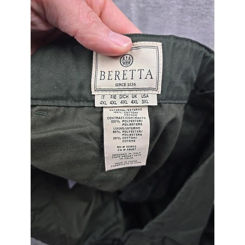 Beretta Utility Pants Tactical Men's 3XL 42x33‎ Green Hunting Lined Zip Pocket